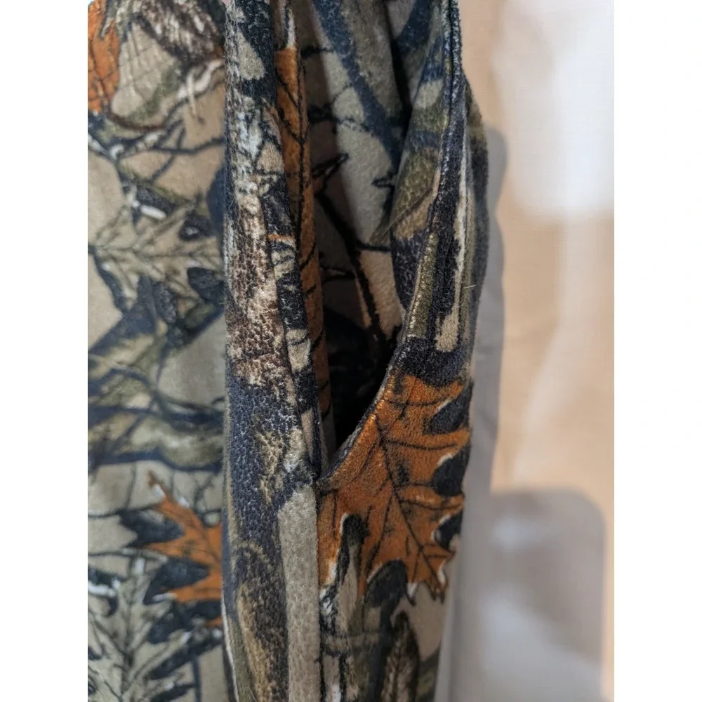 Vtg Fruit Of The Loom Mens Pajama Pants Camo Medium Hunting Baselayer Drawstring